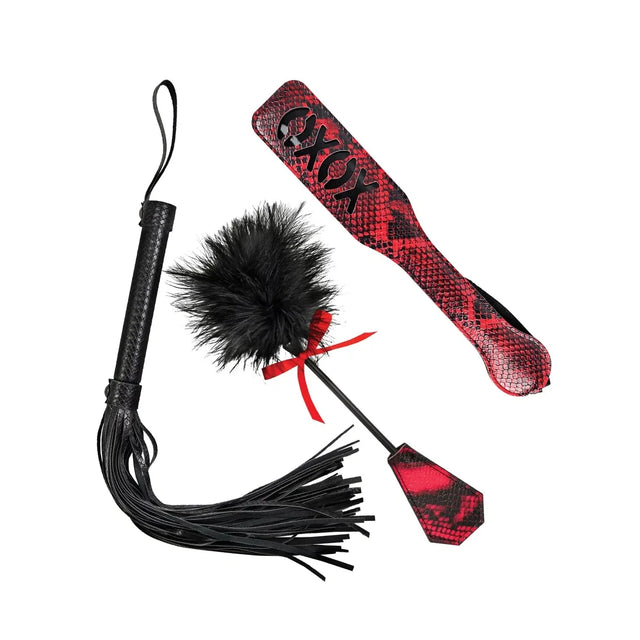 Lovers Kits Whip, Paddle & Tickle