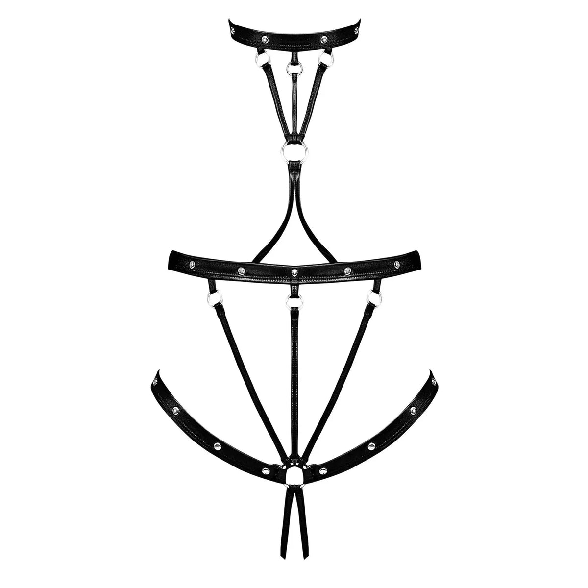 Lust Seducer Strappy Cupless & Crotchless G-String Teddy