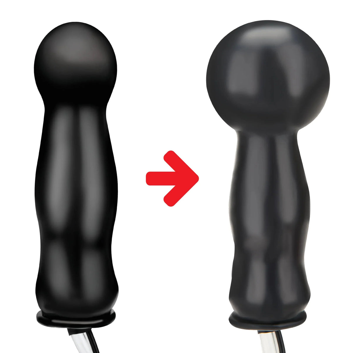 Lux Fetish 4.5" Inflatable Vibrating Plug