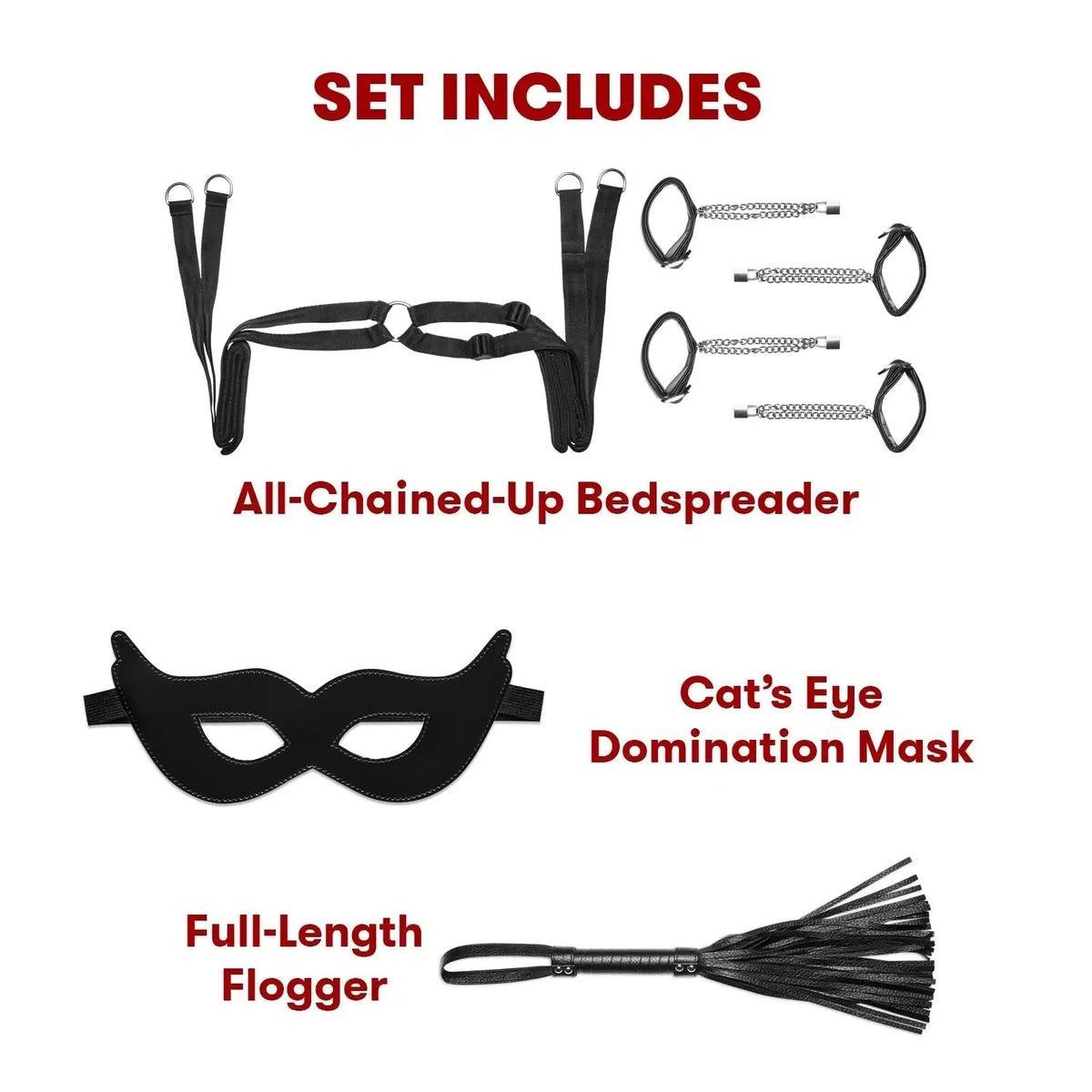 Lux Fetish All Chained Up 6 Piece Bedspreader Set