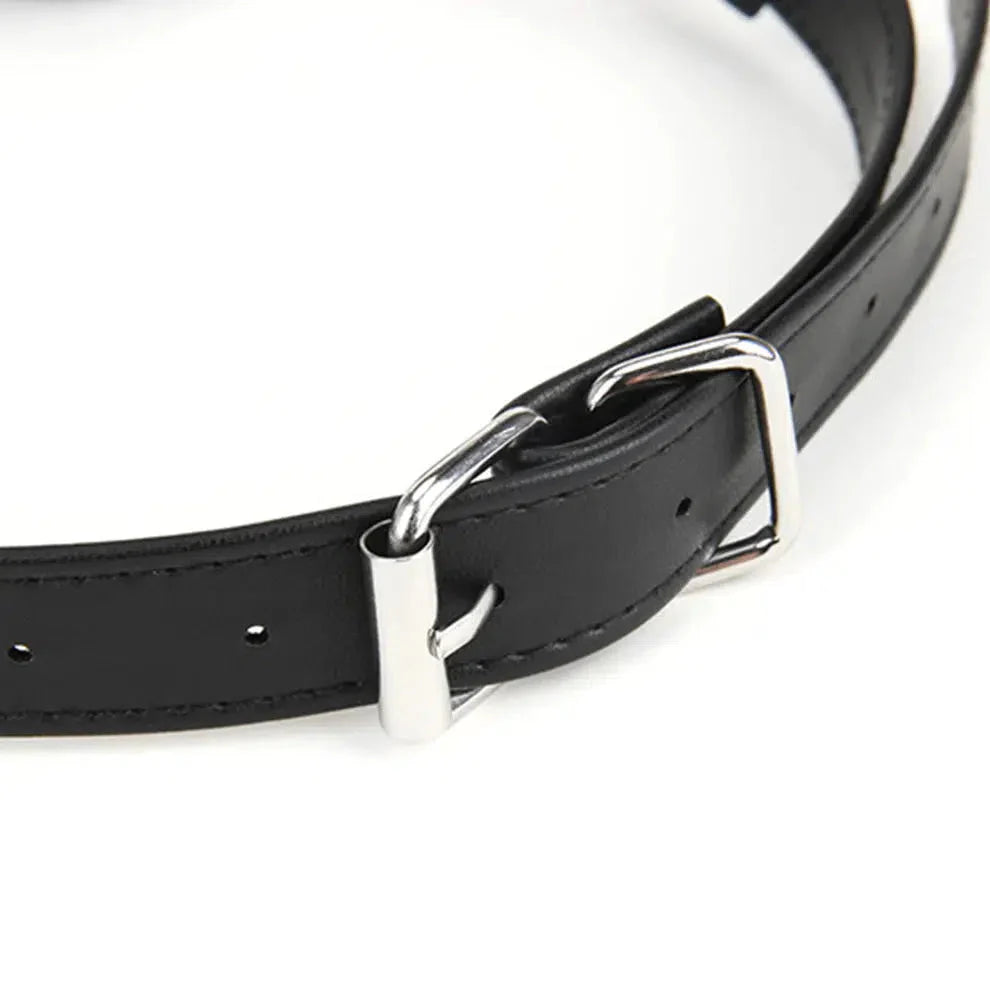 Lux Fetish Breathable Gag with Nipple Clamp