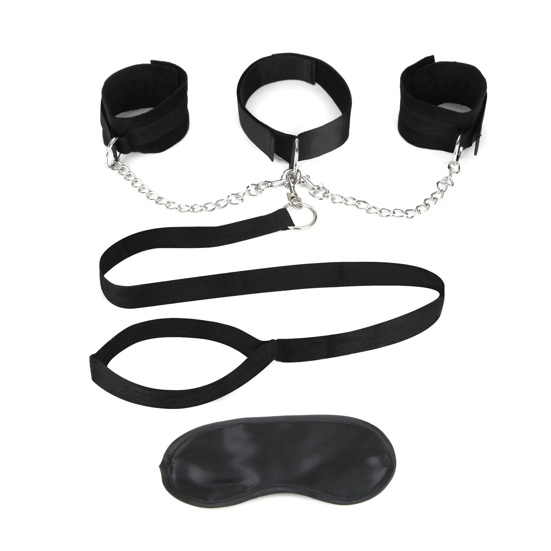 Lux Fetish Collar Cuffs & Leash Set