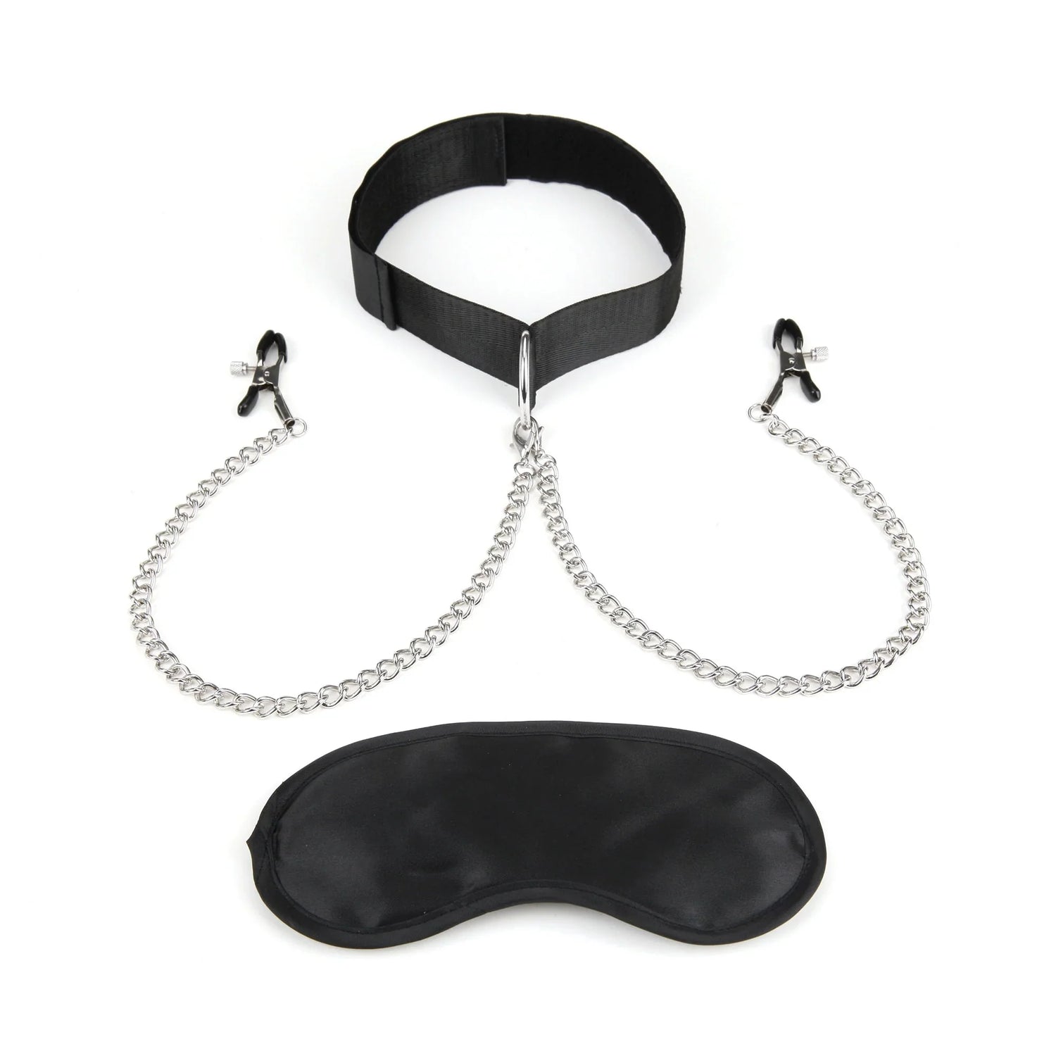 Lux Fetish Collar & Nipple Clamps