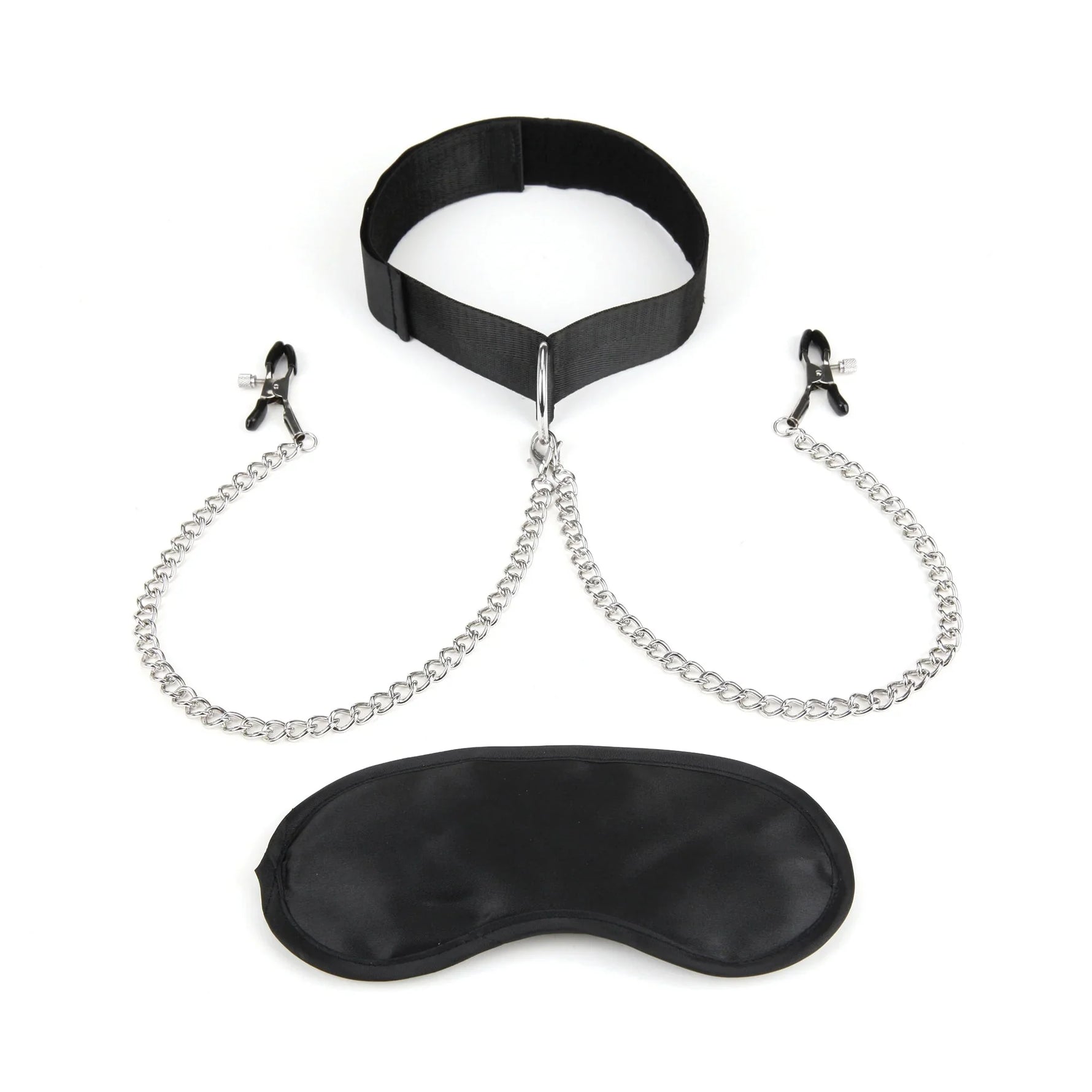 Lux Fetish Collar & Nipple Clamps