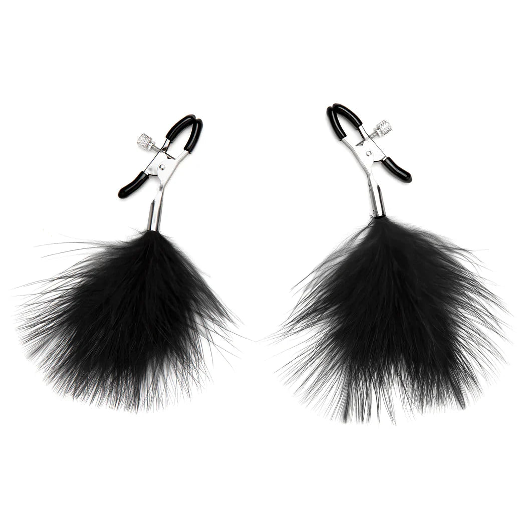 Lux Fetish Feather Nipple Clips