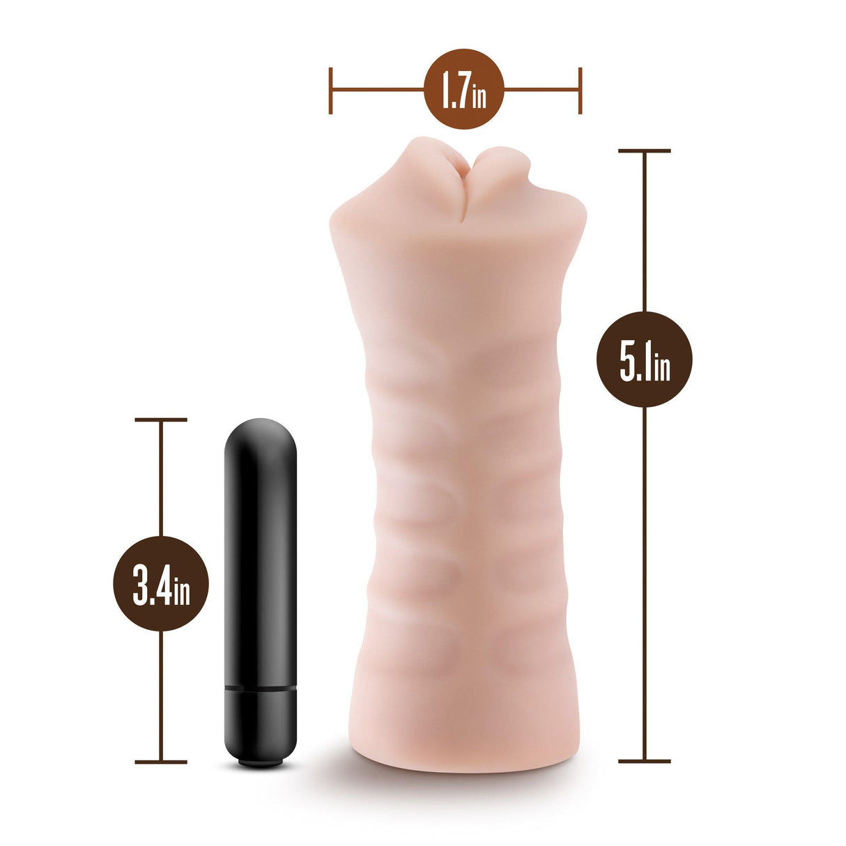 M for Men Angie Vibrating Mouth Stroker Masturbator