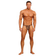 Male Power Posing Strap Thong with Animal Print