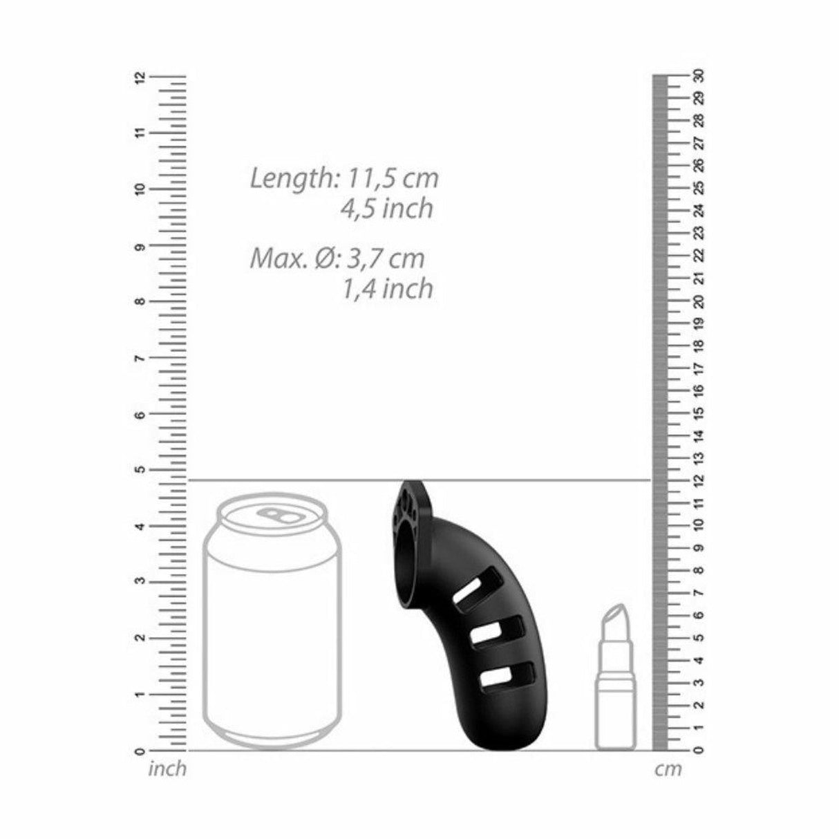ManCage Model 21 Silicone 4.5" Chastity Cock Cage