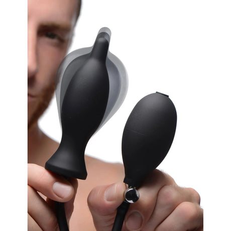 Master Series Dark Inflator Inflatable Silicone Anal Plug