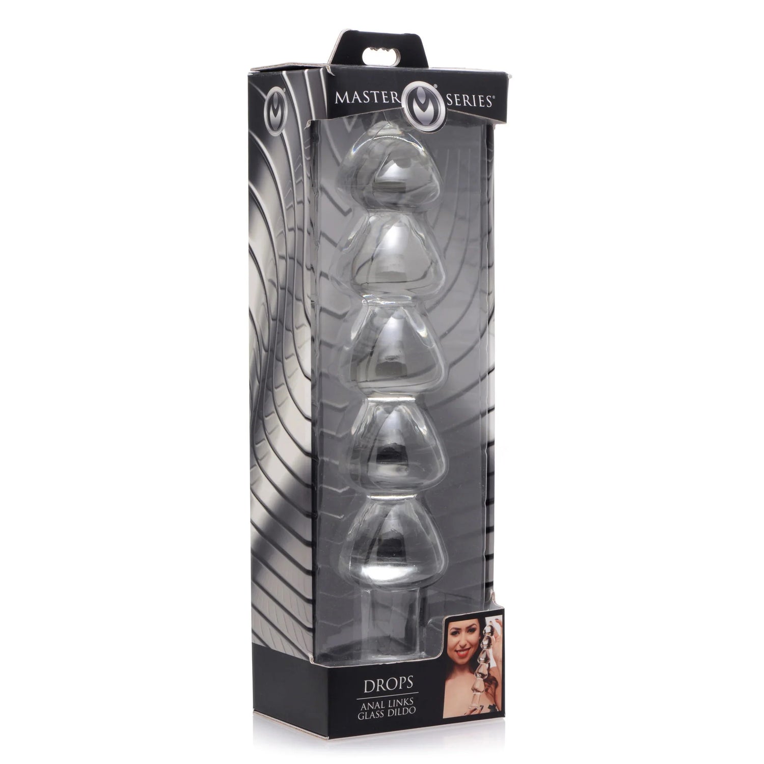 Master Series Drops Anal Links Glass Dildo