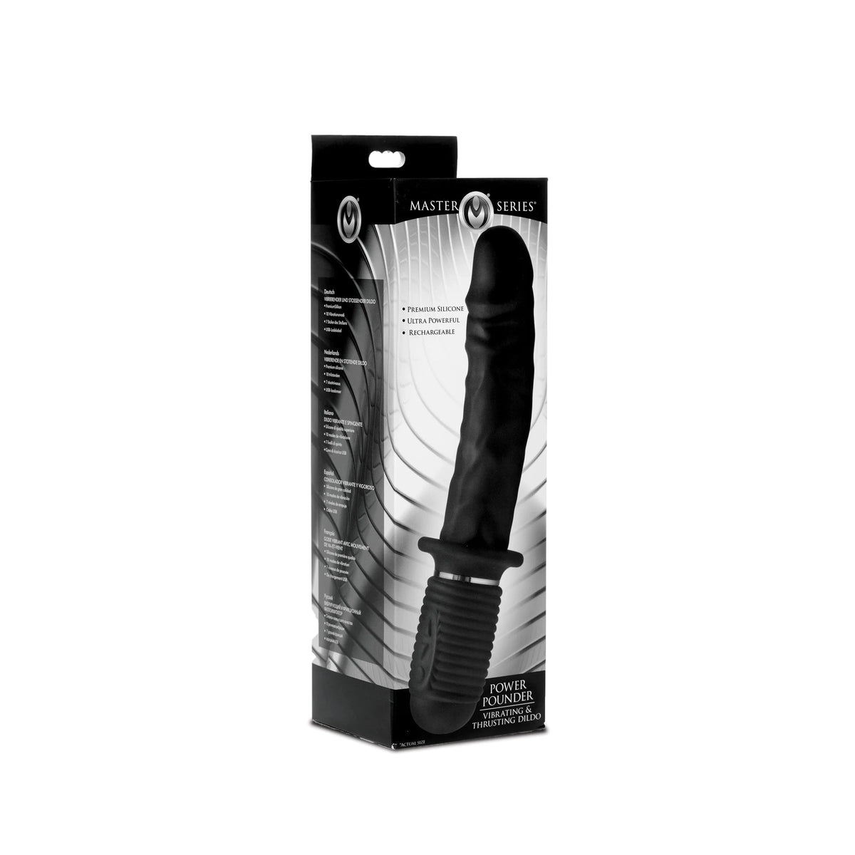 Master Series Power Pounder Vibrating & Thrusting Dildo - HotCherry Master Series Power Pounder Vibrating & Thrusting Dildo - HotCherry