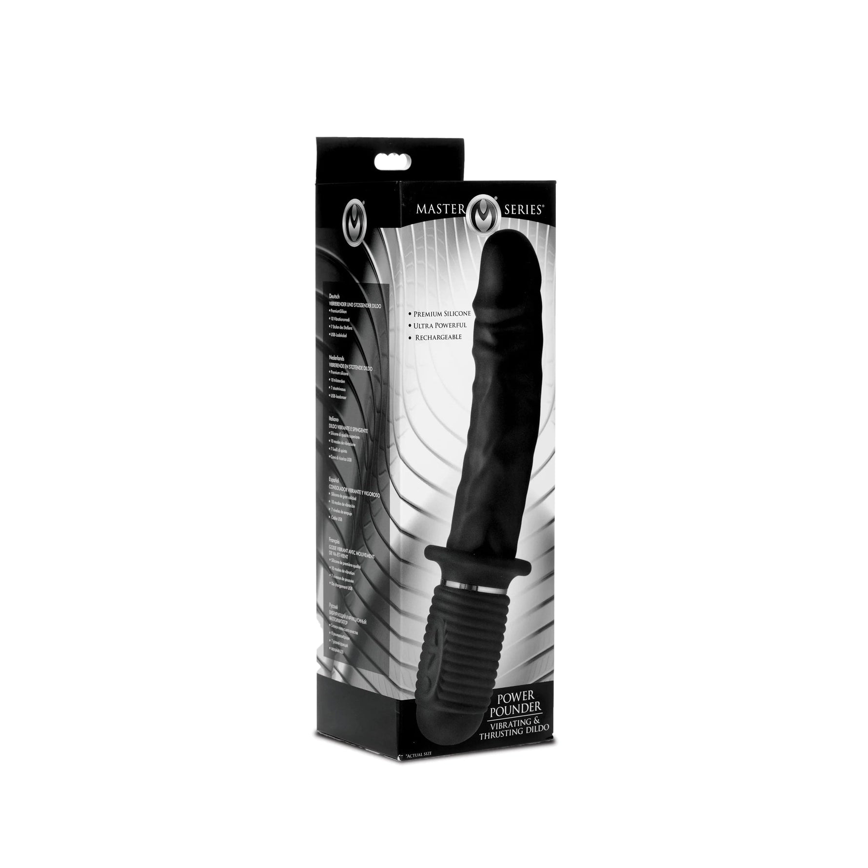 Master Series Power Pounder Vibrating & Thrusting Dildo