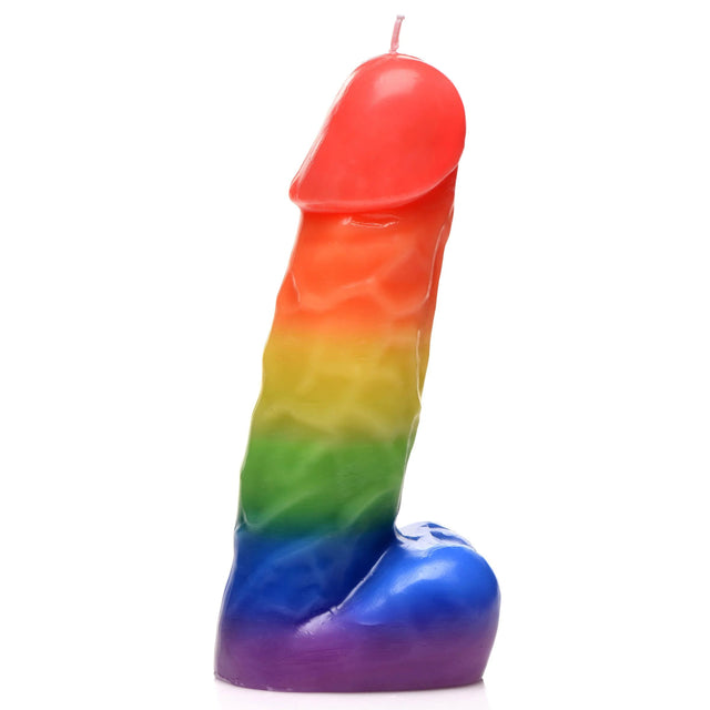 Master Series Pride Pecker Rainbow Dick Drip Candle