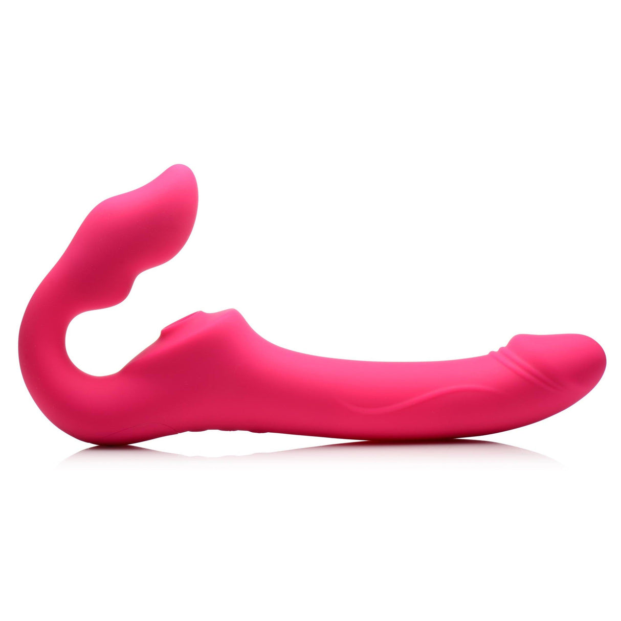 Mighty Licker Licking & Vibrating Strapless Strap-on with Remote