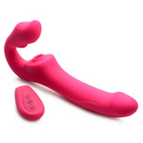 Mighty Licker Licking & Vibrating Strapless Strap-on with Remote