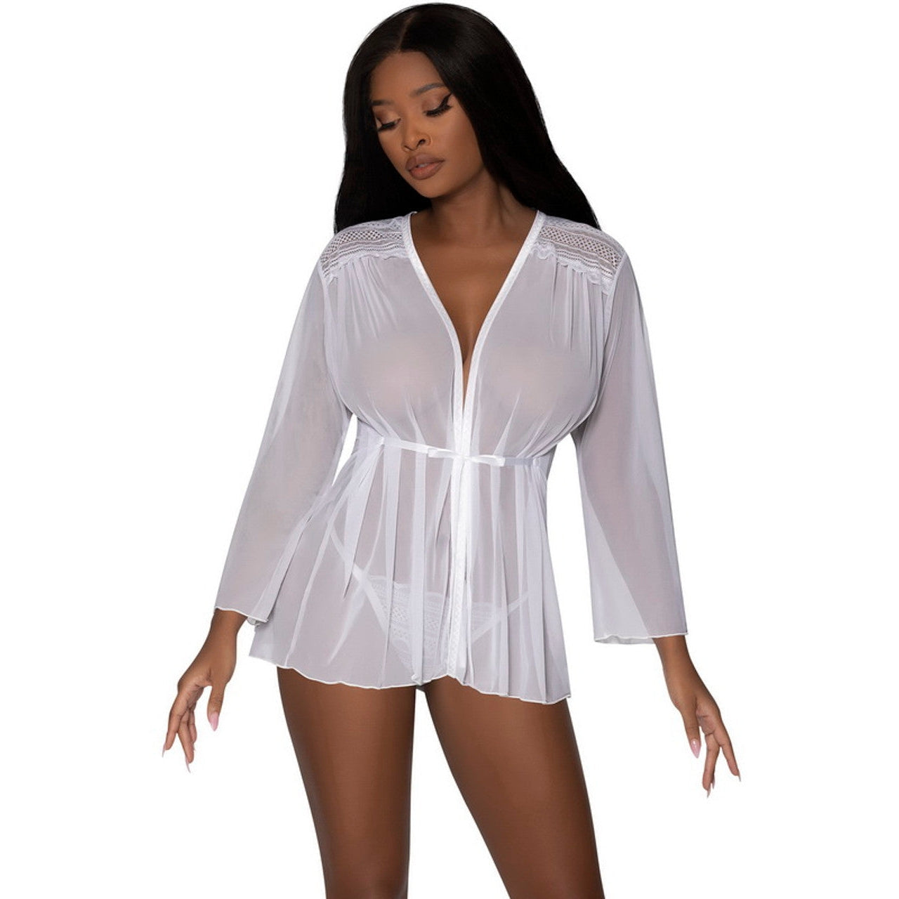 Modern Romance Flowing Short Robe