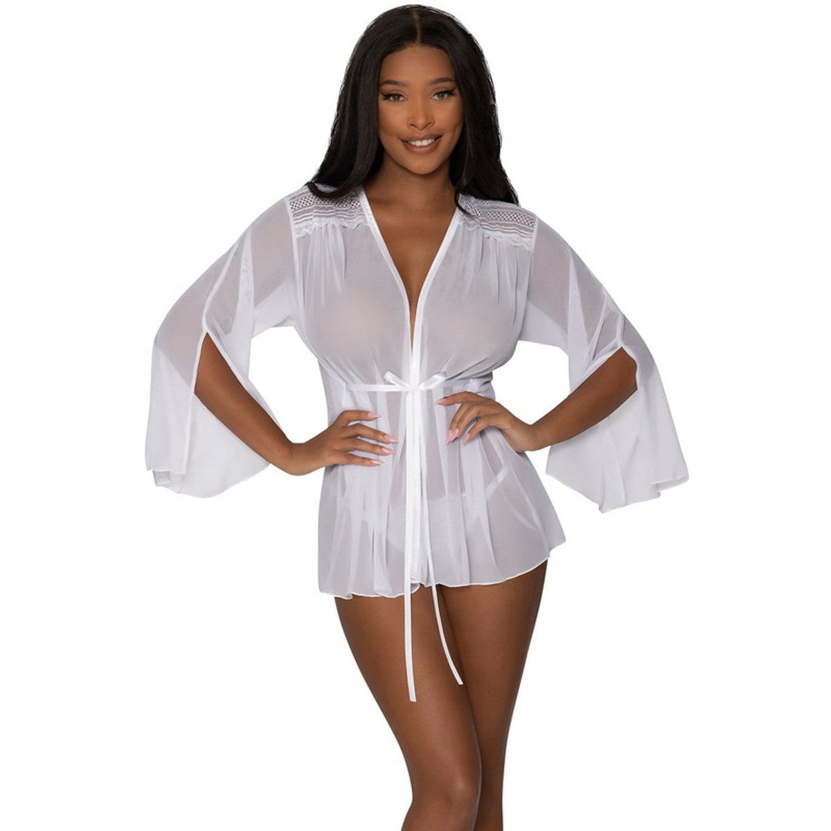 Modern Romance Flowing Short Robe