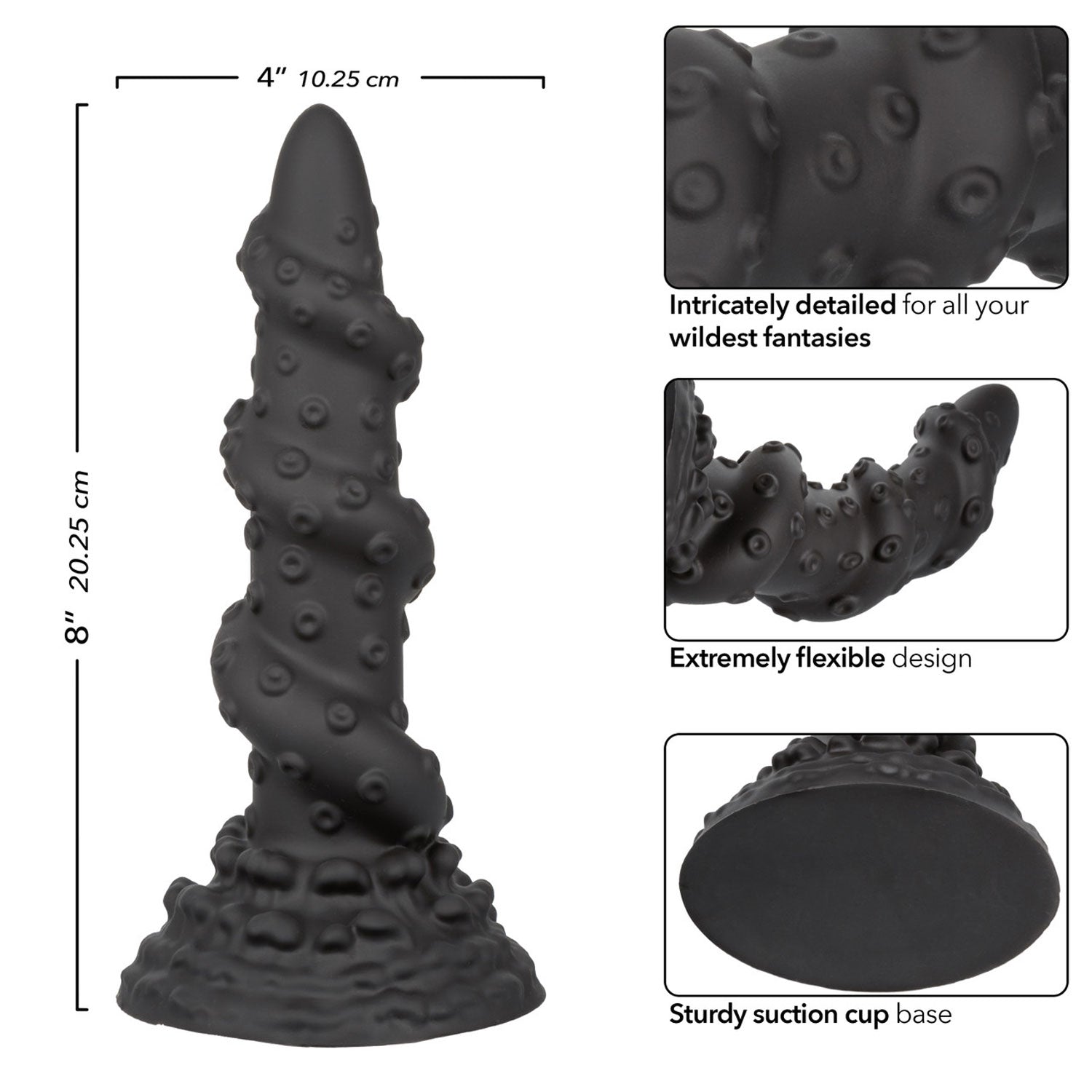 Monster Dong The Kraken Silicone Black Dildo