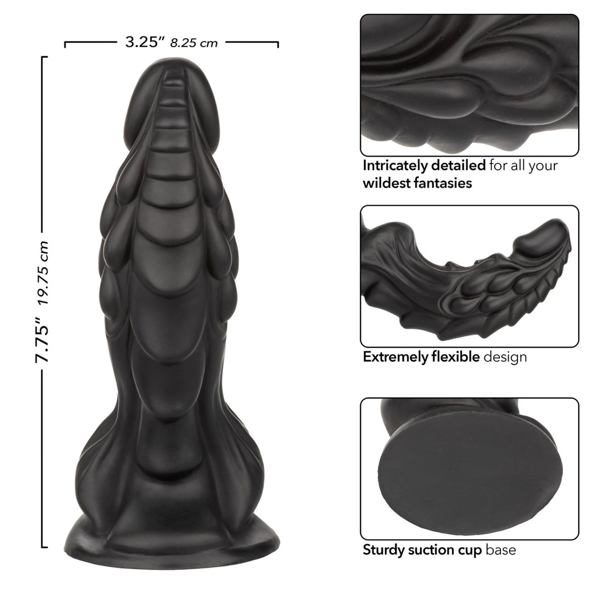 Monster Dong The Martian Silicone Black Dildo