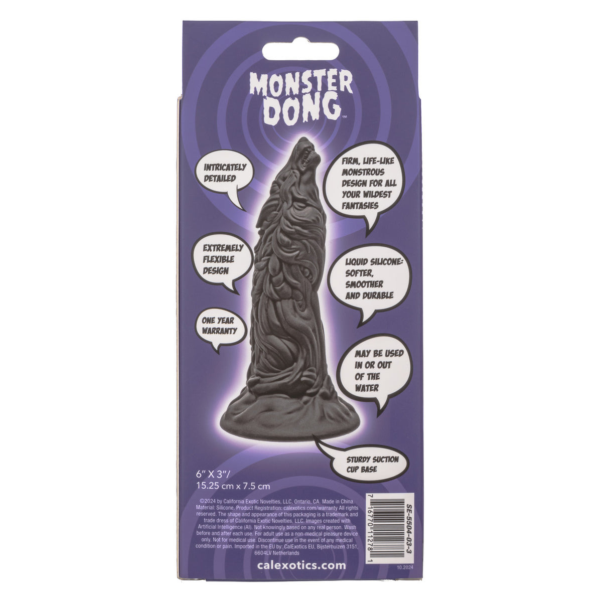 Monster Dong The Werewolf Black Silicone Dildo