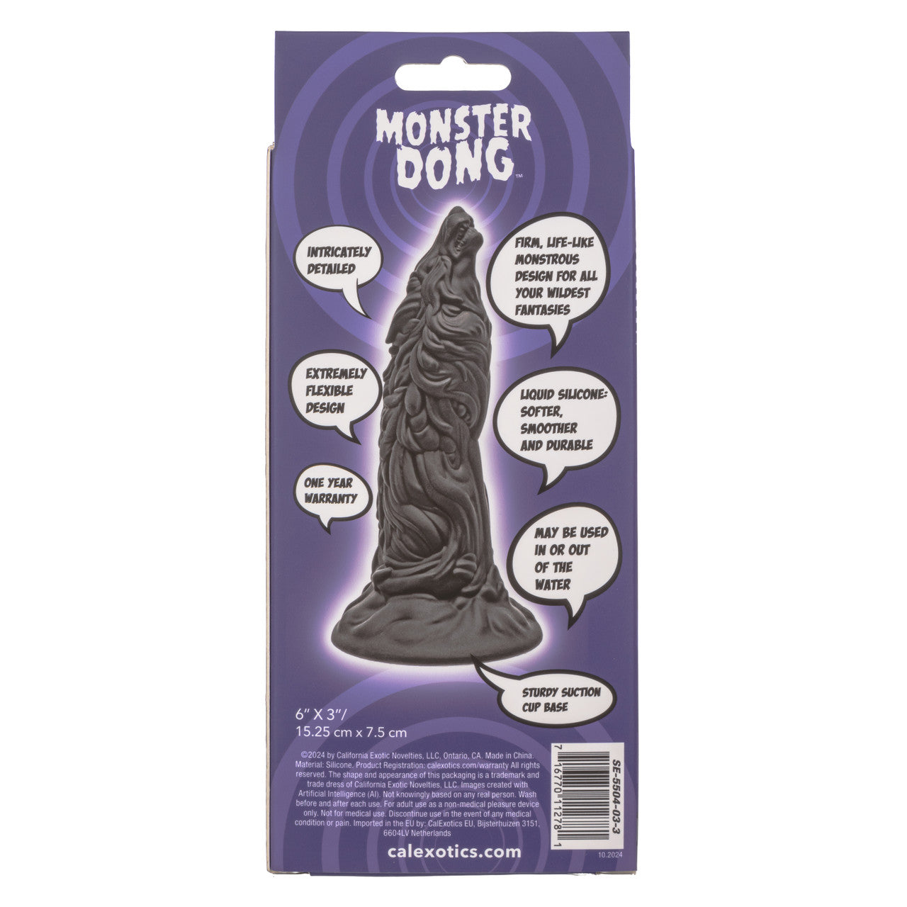 Monster Dong The Werewolf Black Silicone Dildo