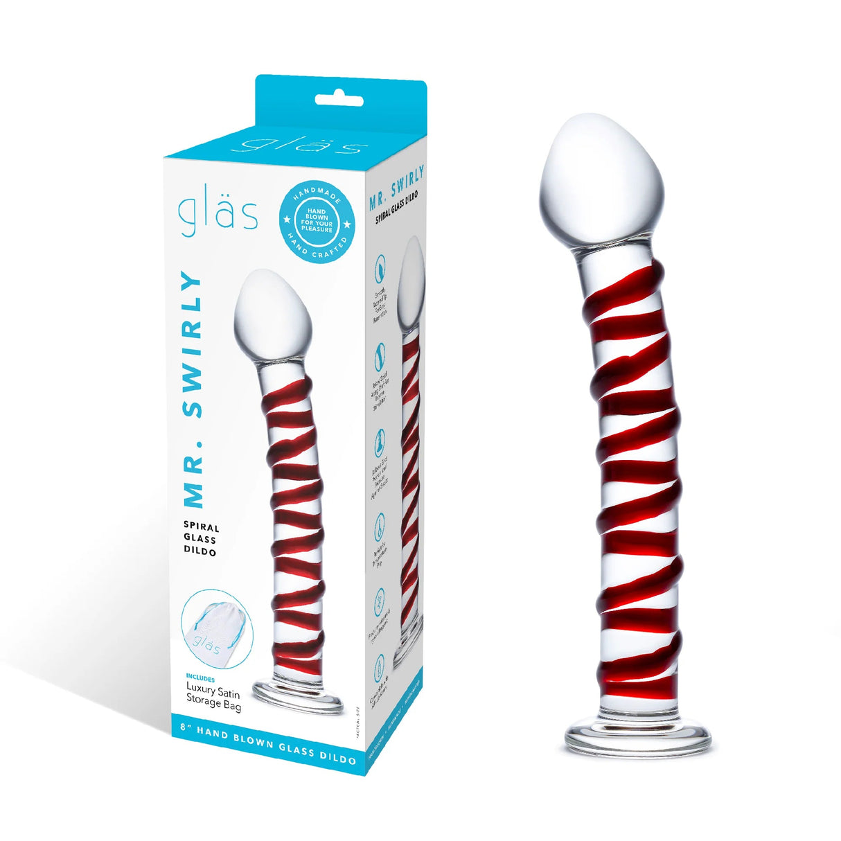 Mr. Swirly Spiral Glass Dildo