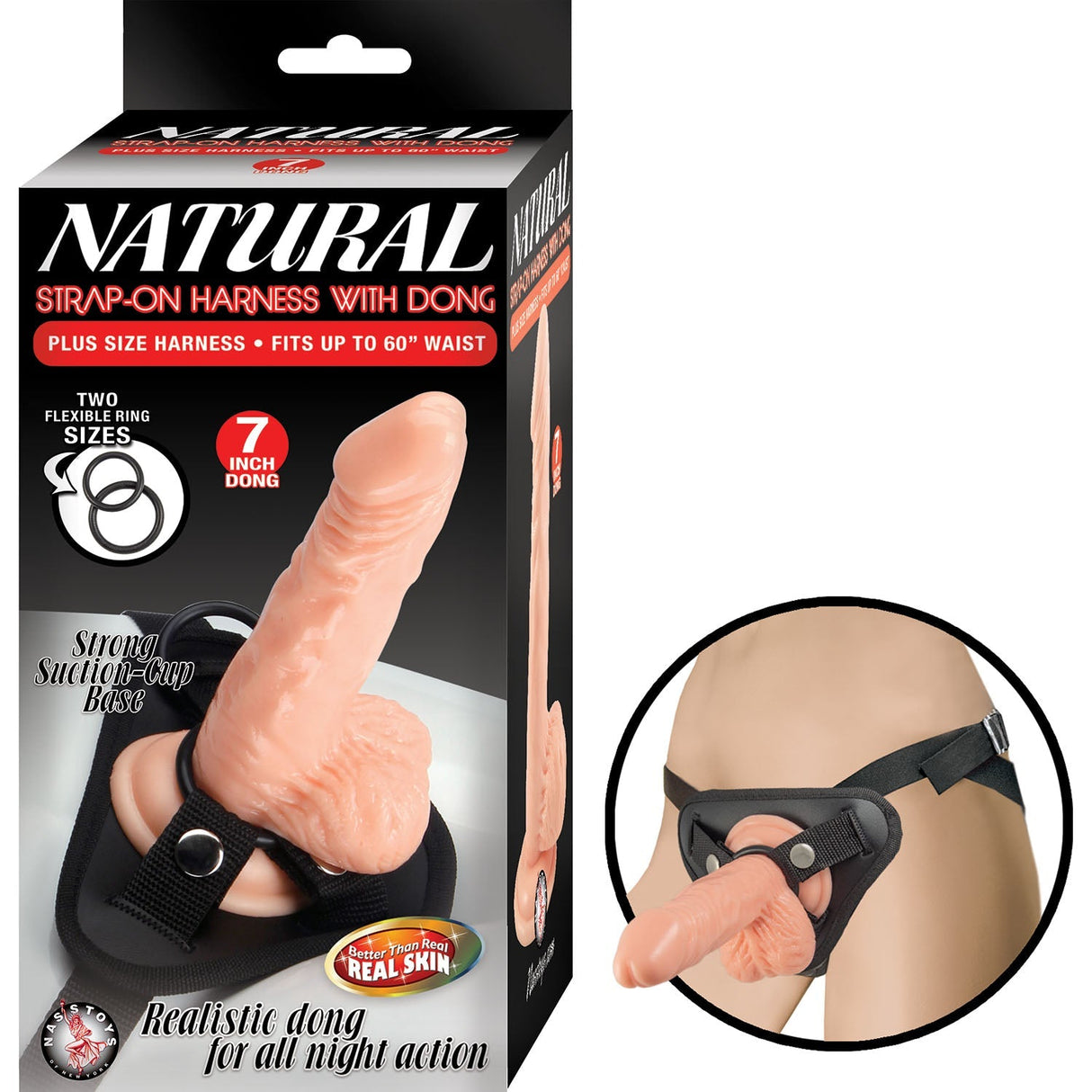 Natural Strap-On Harness with Dildo