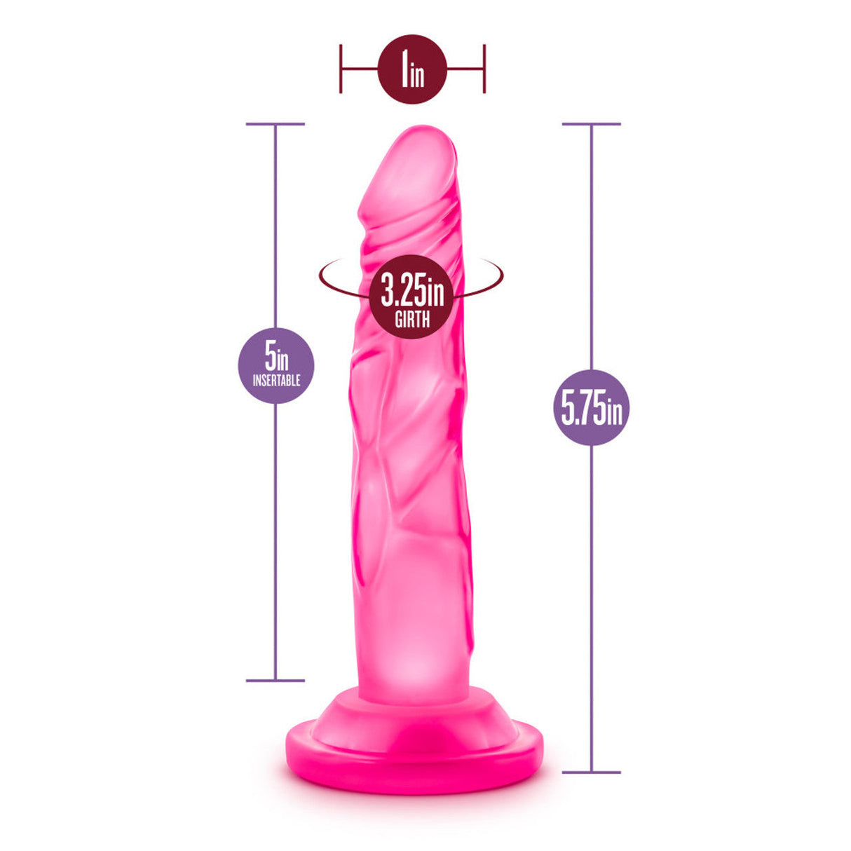 Naturally Yours 5 Inch Mini Dildo - Pink