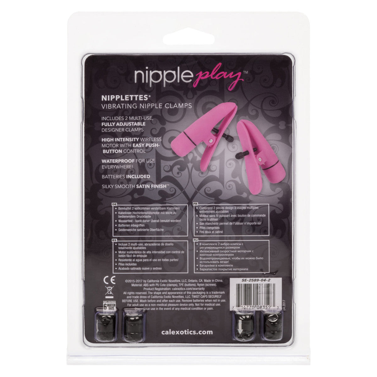 Nipple Play Nipplettes Wireless Vibrating Nipple Clamps - HotCherry Nipple Play Nipplettes Wireless Vibrating Nipple Clamps - HotCherry