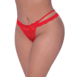 Ooh La Lace Cross Strap Split Crotch Tanga Panty