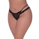 Ooh La Lace Cross Strap Split Crotch Tanga Panty