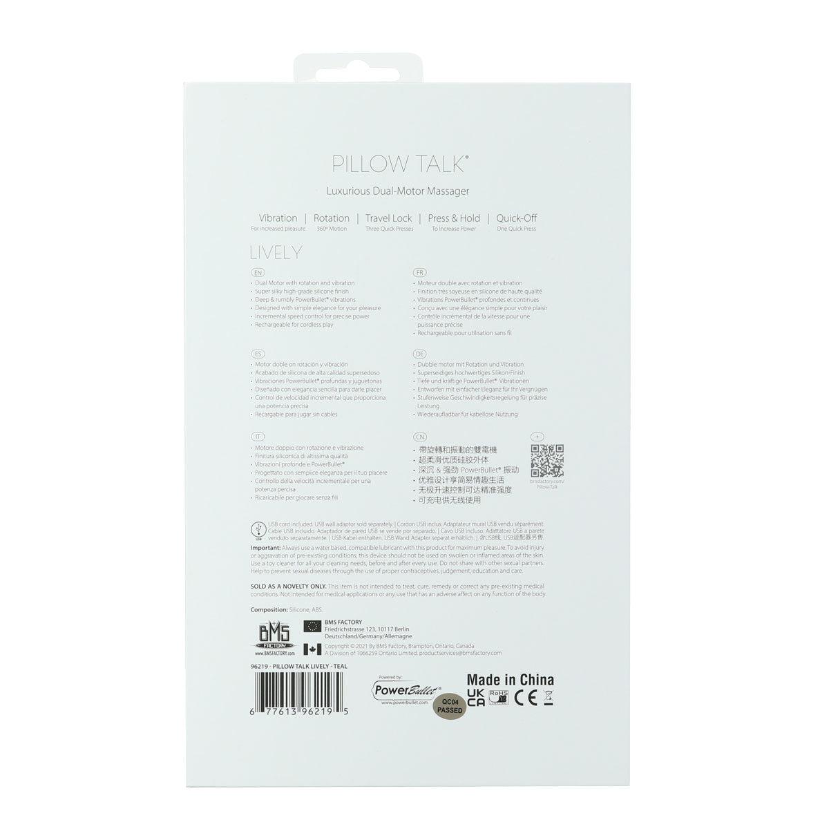 PILLOW TALK LIVELY Dual Stimulation Vibrator