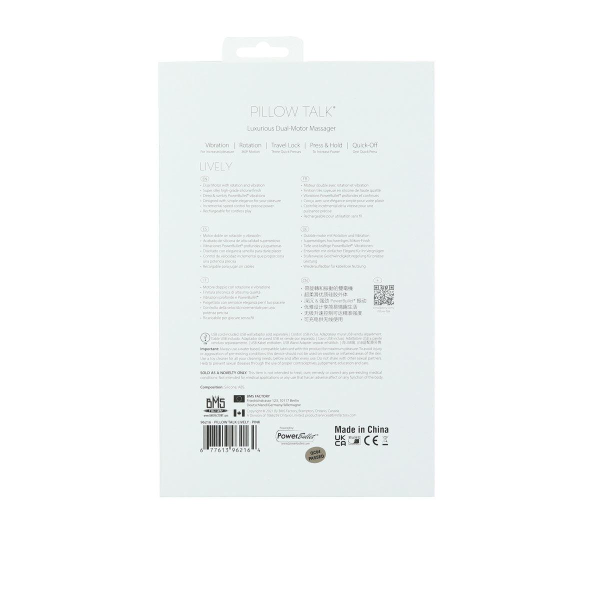 PILLOW TALK LIVELY Dual Stimulation Vibrator