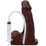 POP N' Play Squirting Harness Compatible Silicone Dildo - Espresso