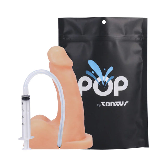 POP N' Play Squirting Packer Dildo - Cream