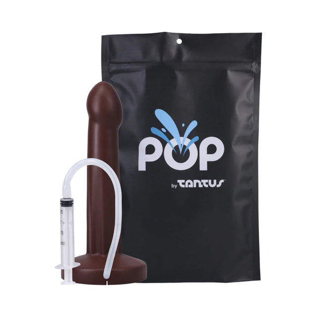 POP Squirting Silicone Dildo - Espresso