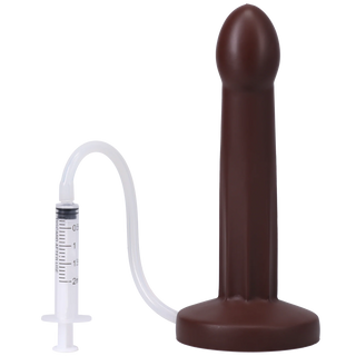 POP Squirting Silicone Dildo - Espresso