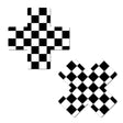 Pastease Black & White Checker Cross Nipple Pasties