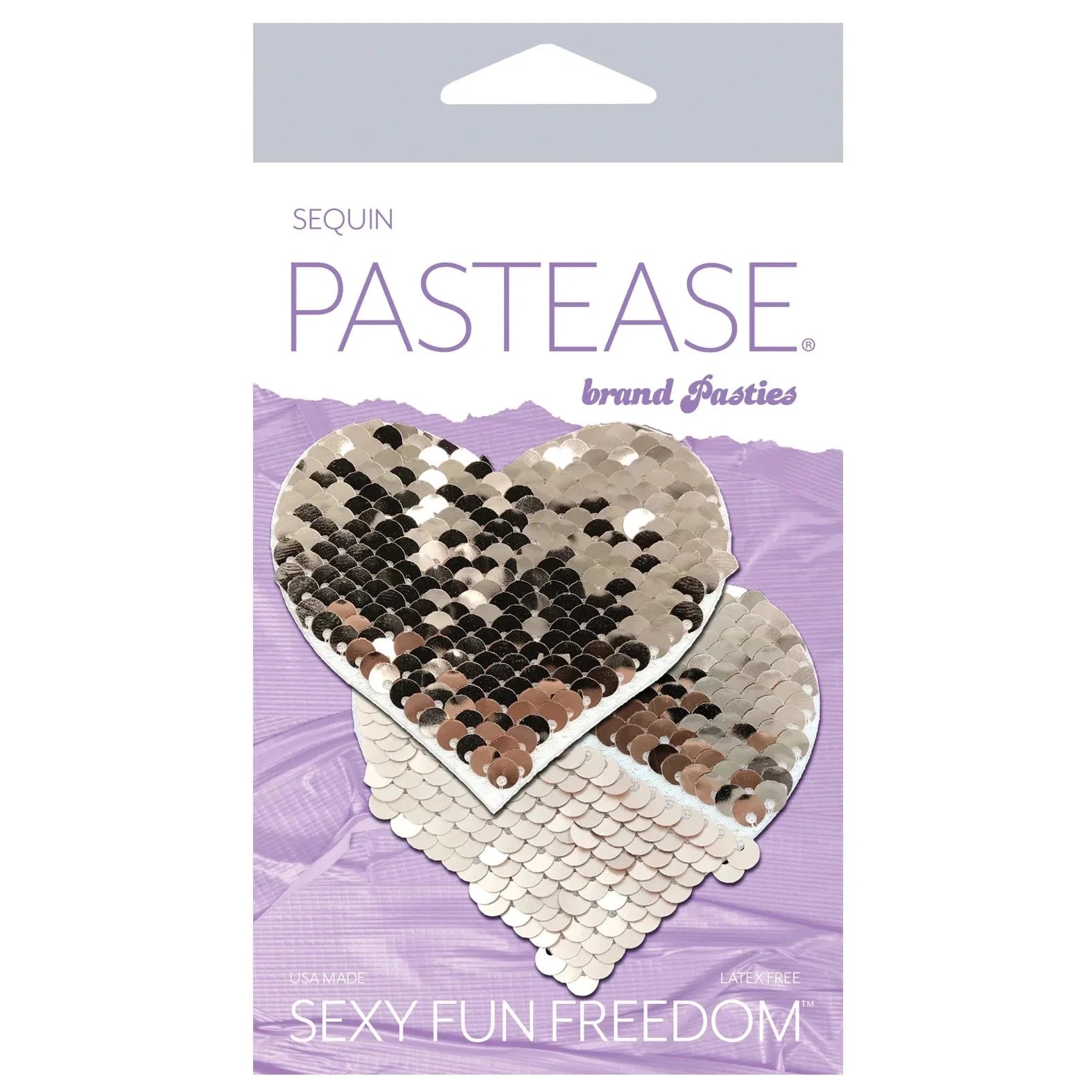Pastease Color Changing Sequin Heart Nipple Pasties