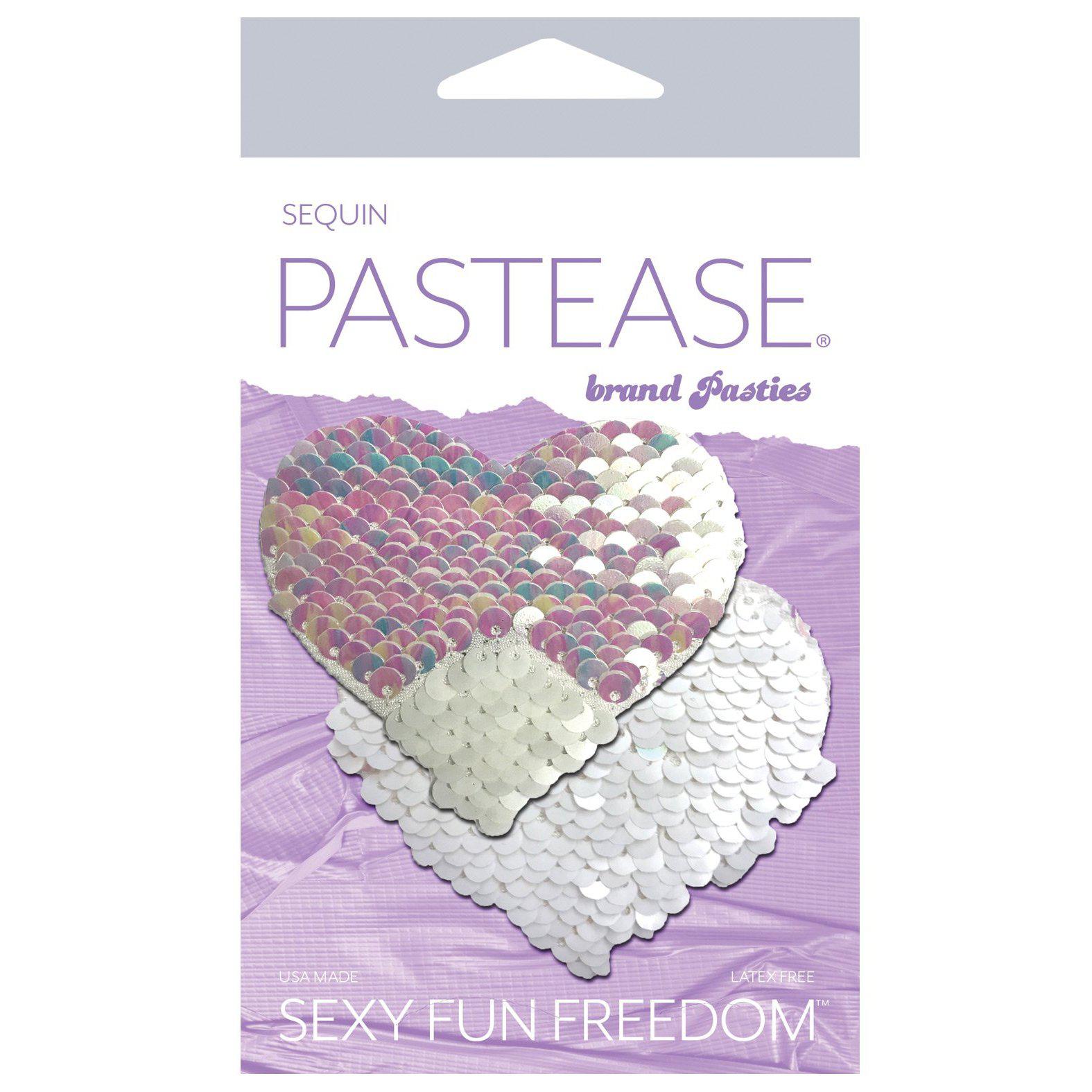 Pastease Color Changing Sequin Heart Nipple Pasties