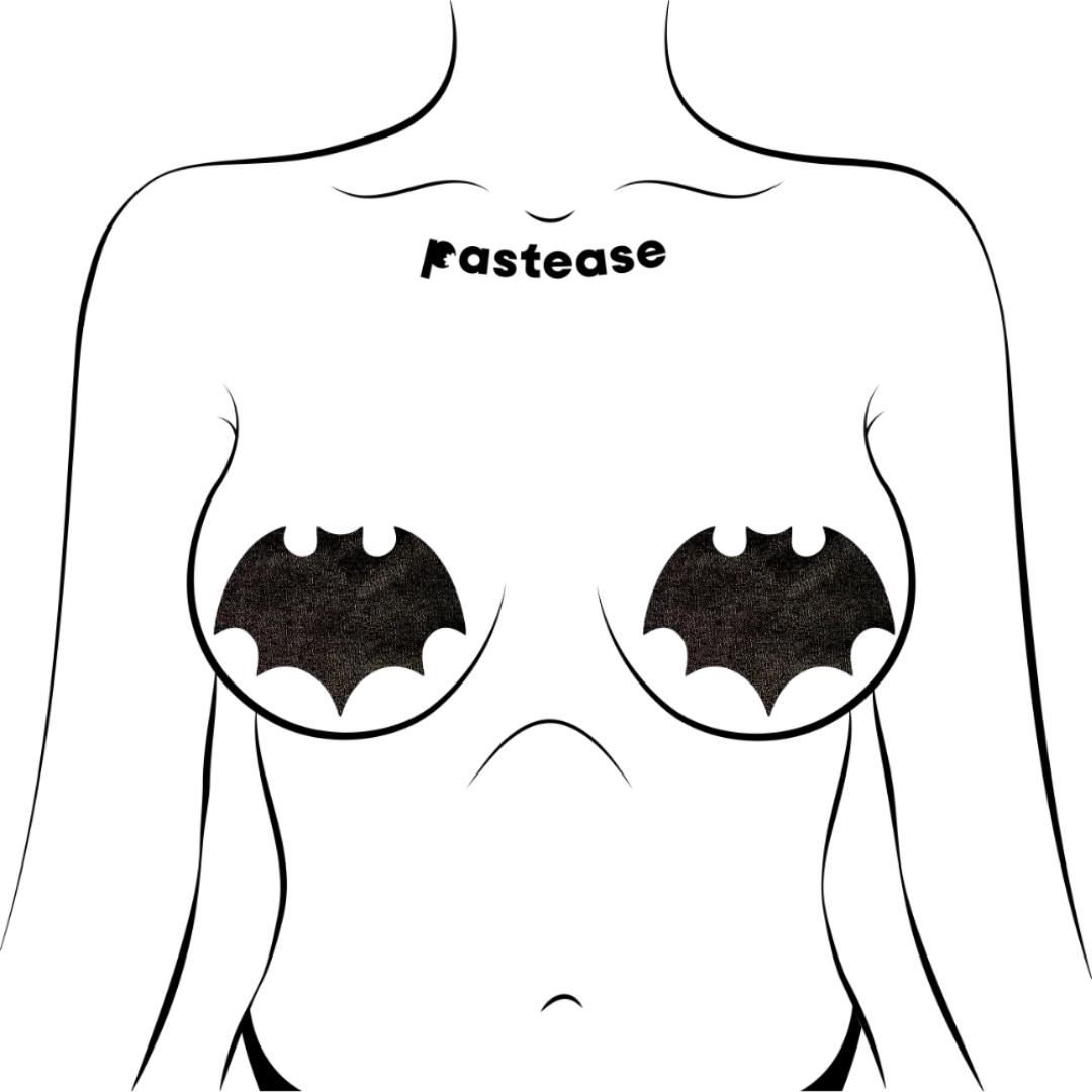 Pastease Liquid Black Bat Nipple Pasties