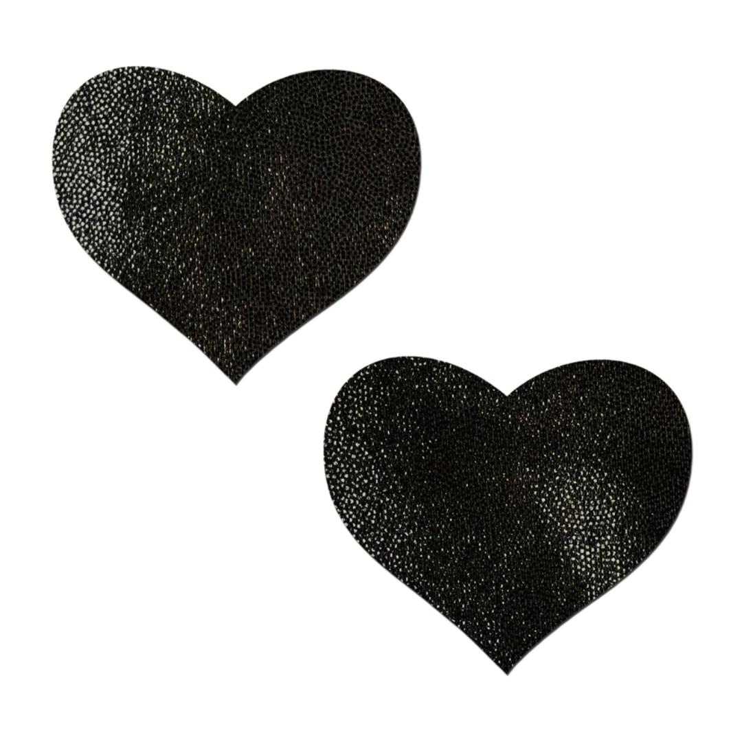 Pastease Liquid Black Heart Nipple Pasties