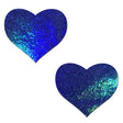 Pastease Liquid Blue Spectrum Heart Nipple Pasties