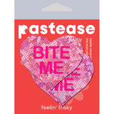 Pastease Liquid Pink Heart with 'Bite Me' Nipple Pasties