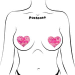 Pastease Liquid Pink Heart with 'I'm Horny' Nipple Pasties