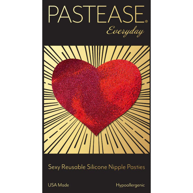 Pastease Liquid Red Heart Nipple Pasties
