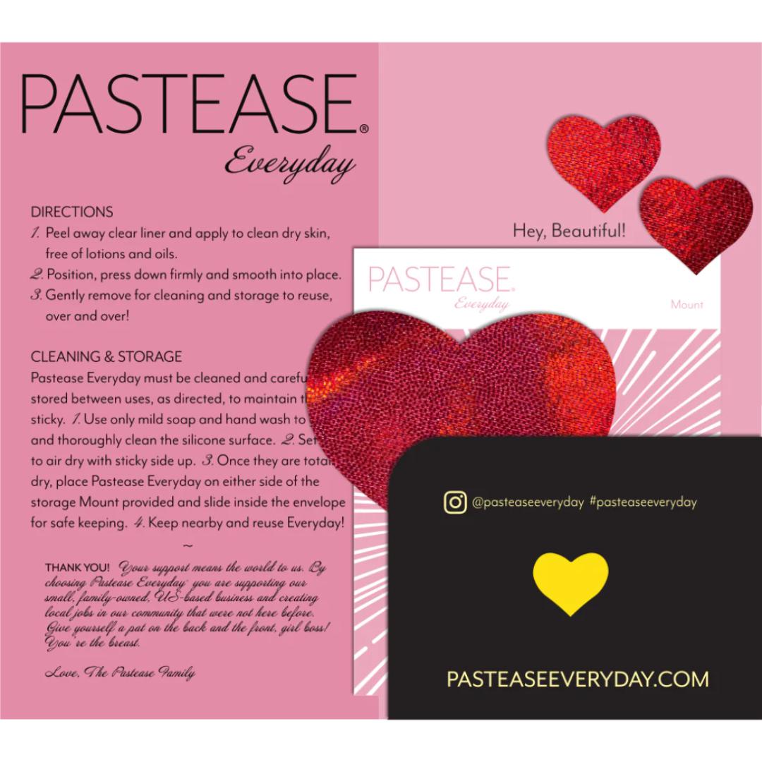 Pastease Liquid Red Heart Nipple Pasties