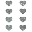Pastease Mini Silver Glitter Hearts - Pack of 8