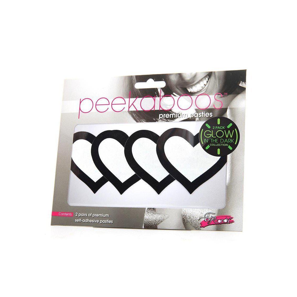 Peekaboo Glow In The Dark Hearts - 2 Pairs