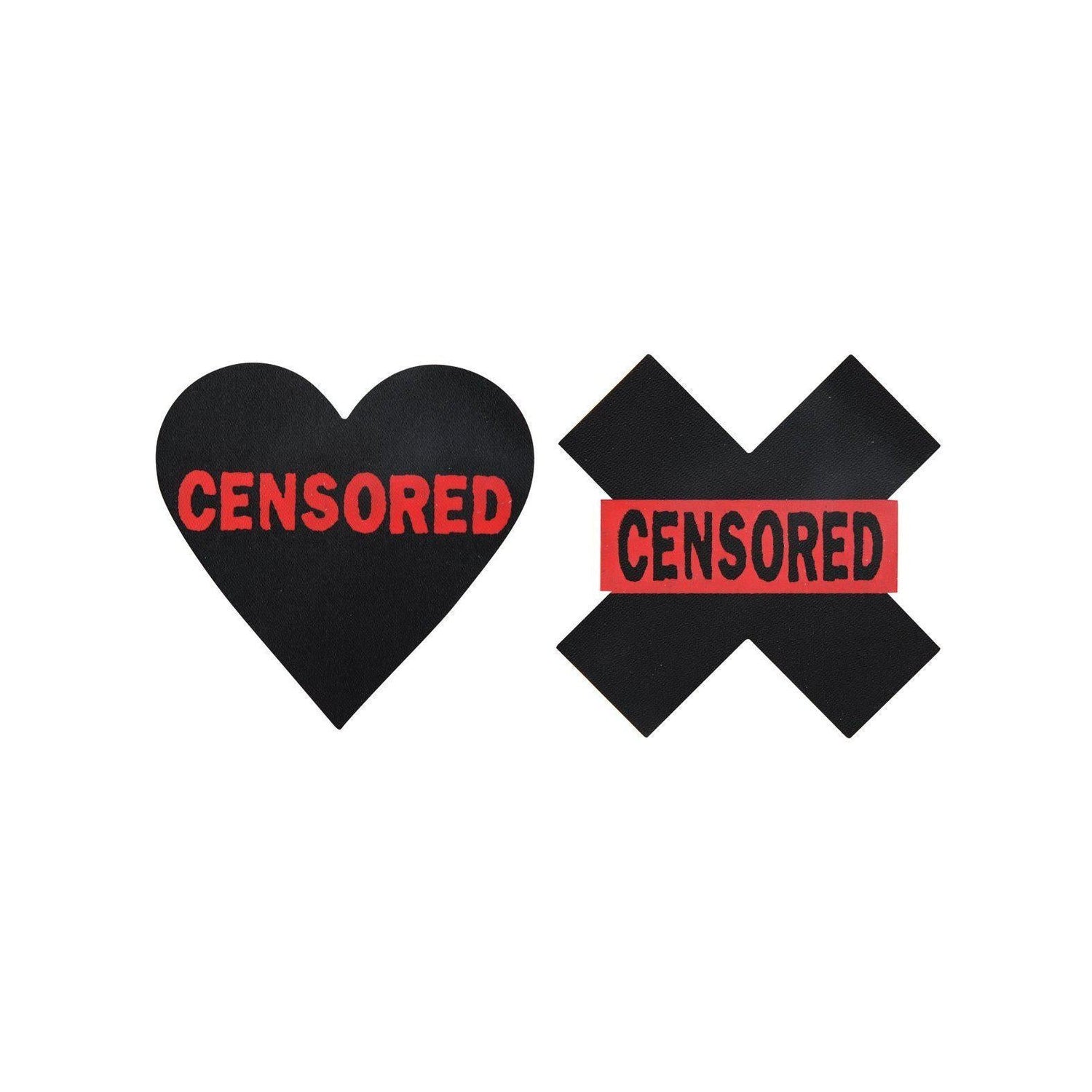 Peekaboos Censored Hearts & X - Pack of 2